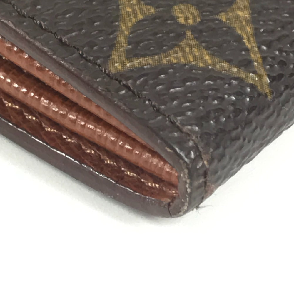 LOUIS VUITTON M61725 Monogram Porte Monnaie Credit Bifold Long Wallet with Flap, Unisex Brown Monogram Canvas
