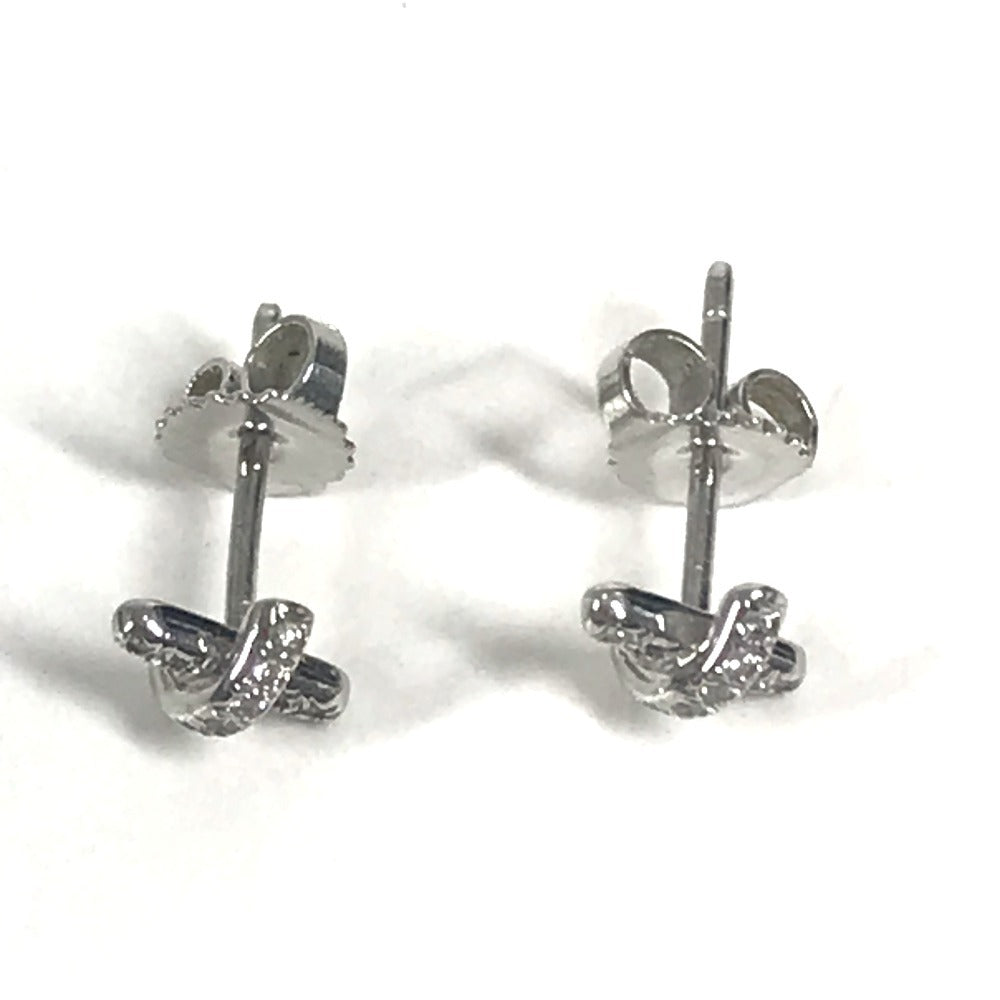 TIFFANY&Co. プラチナ クロス ダイヤ ダイヤモンド ジュエリー アクセサリー ピアス Pt950 レディース シルバー