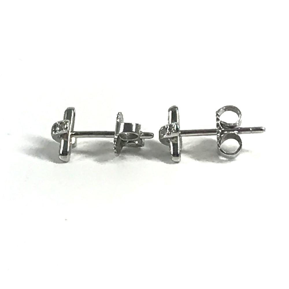 TIFFANY&Co. プラチナ クロス ダイヤ ダイヤモンド ジュエリー アクセサリー ピアス Pt950 レディース シルバー