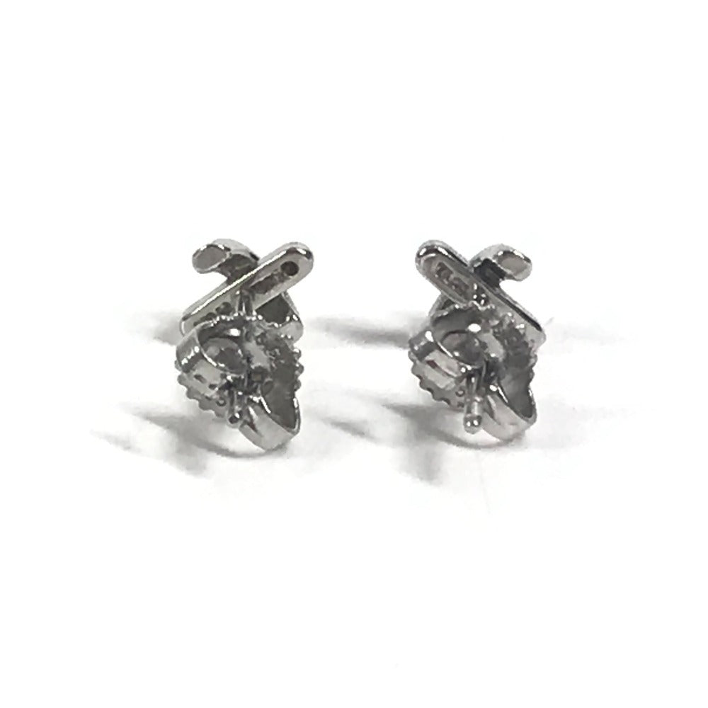 TIFFANY&Co. プラチナ クロス ダイヤ ダイヤモンド ジュエリー アクセサリー ピアス Pt950 レディース シルバー
