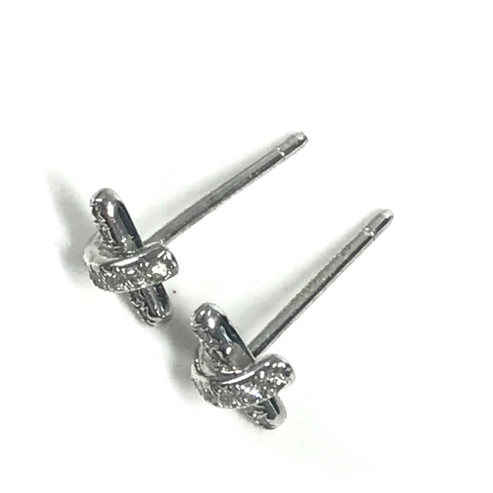 TIFFANY&Co. プラチナ クロス ダイヤ ダイヤモンド ジュエリー アクセサリー ピアス Pt950 レディース シルバー