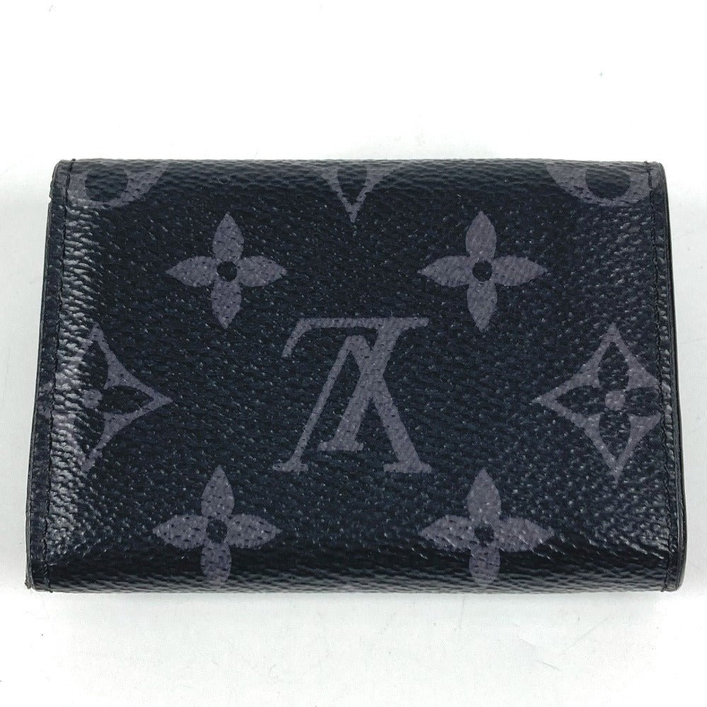 LOUIS VUITTON M45417 กระเป๋าสตางค์ Discovery Compact Wallet ลาย Monogram Eclipse กระเป๋าสตางค์พับสามทบ แคนวาส Monogram Eclipse ยูนิเซ็กส์ สีดำ
