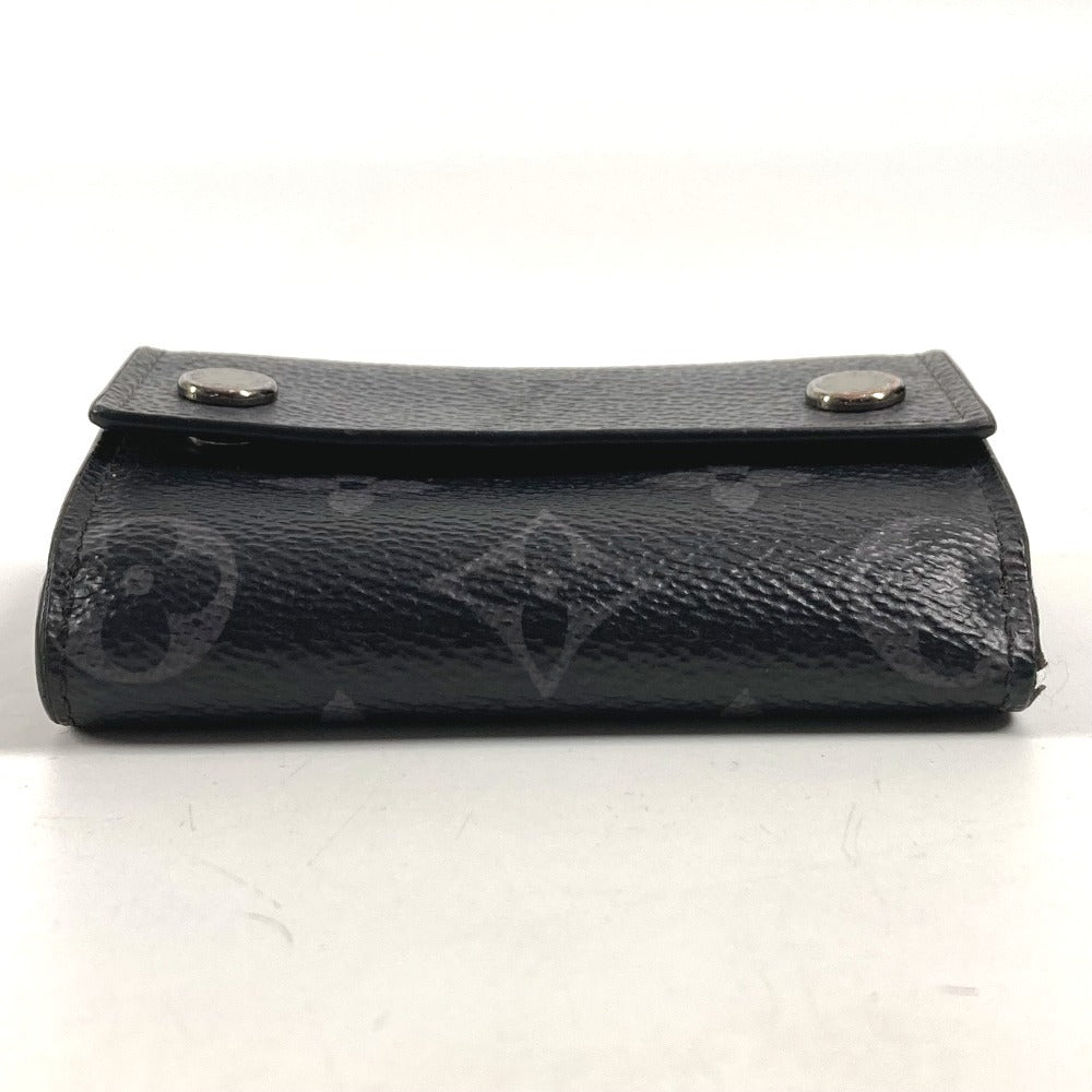 LOUIS VUITTON M45417 กระเป๋าสตางค์ Discovery Compact Wallet ลาย Monogram Eclipse กระเป๋าสตางค์พับสามทบ แคนวาส Monogram Eclipse ยูนิเซ็กส์ สีดำ