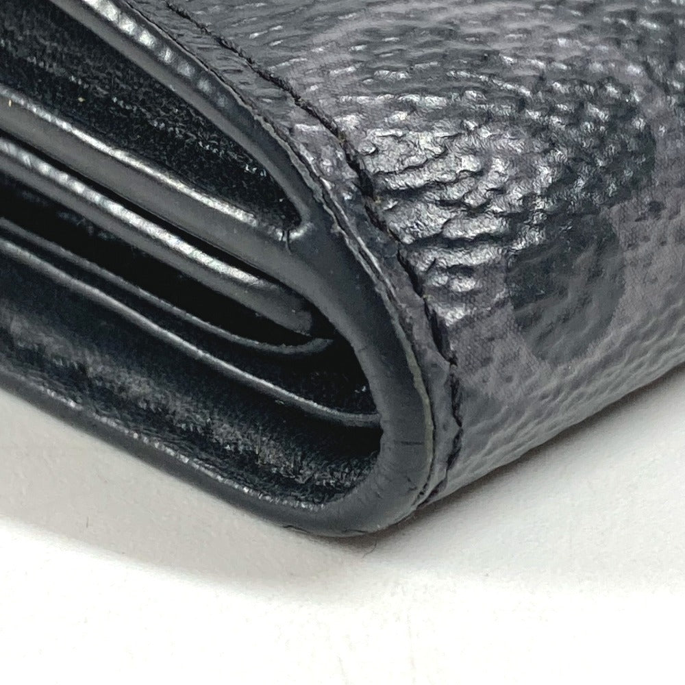 LOUIS VUITTON M45417 กระเป๋าสตางค์ Discovery Compact Wallet ลาย Monogram Eclipse กระเป๋าสตางค์พับสามทบ แคนวาส Monogram Eclipse ยูนิเซ็กส์ สีดำ