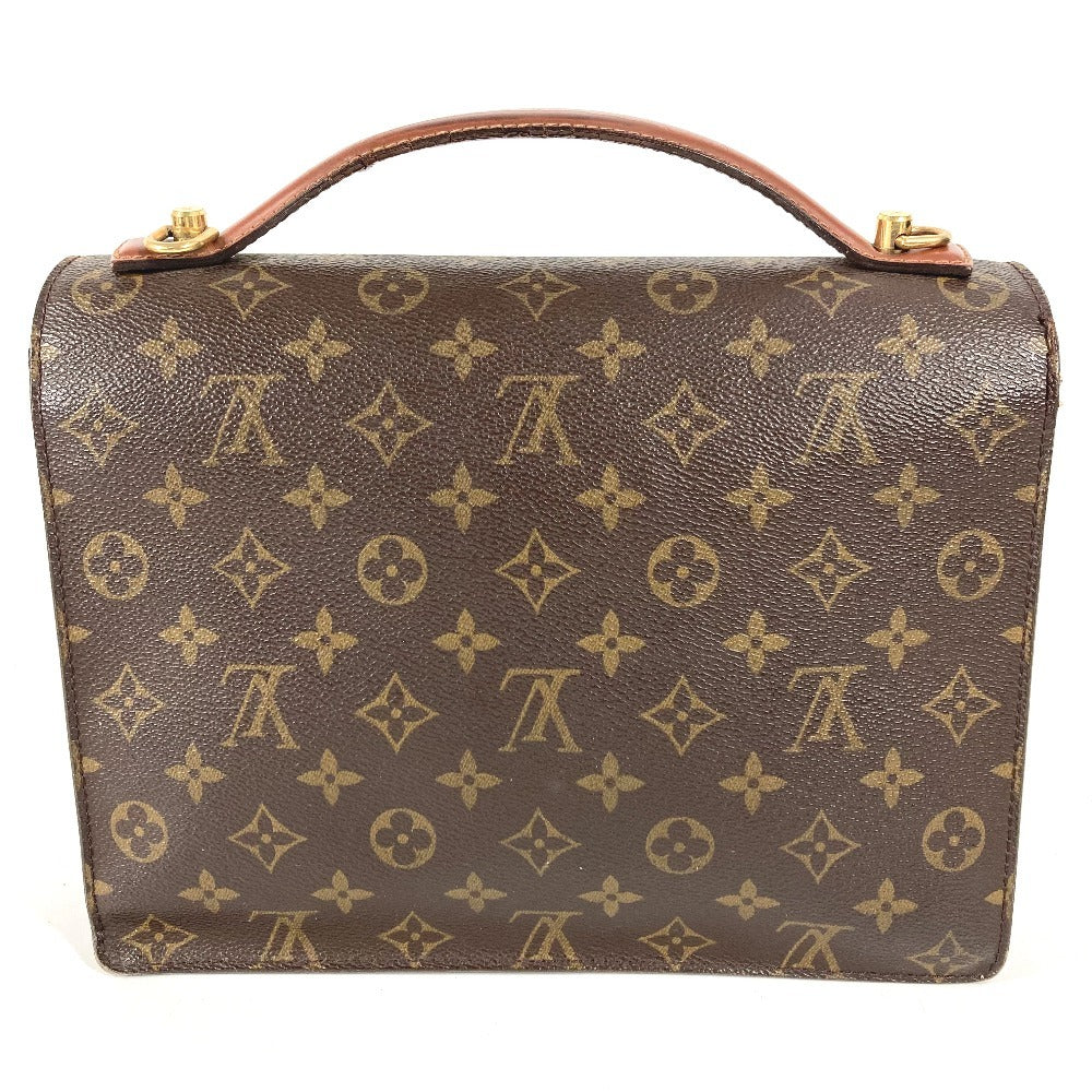 LOUIS VUITTON M51185 モノグラム モンソー28 モンソー 28 カバン フラップ 書類バッグ ハンドバッグ モノグラムキャンバス ユニセックス ブラウン