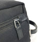 GUCCI 02888 ロゴ Wジップ ジップ カバン ポーチ クラッチバッグ 持ち手つき セカンドバッグ レザー/キャンバス ユニセックス ブラック
