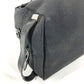 GUCCI 02888 ロゴ Wジップ ジップ カバン ポーチ クラッチバッグ 持ち手つき セカンドバッグ レザー/キャンバス ユニセックス ブラック