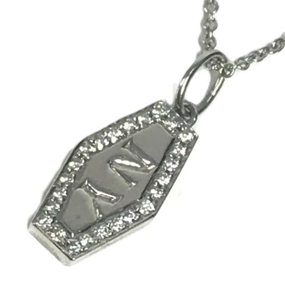 TIFFANY&Co. プラチナ NYプレート ダイヤモンド ニューヨーク ジュエリー アクセサリー チェーンネックレス ネックレス Pt950 レディース シルバー