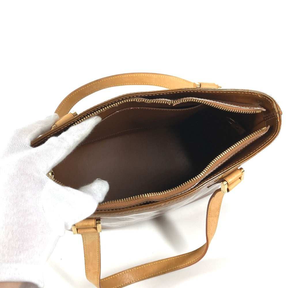 LOUIS VUITTON M91122 モノグラムヴェルニ ヒューストン 肩掛け カバン ショルダーバッグ トートバッグ モノグラムヴェルニキャンバス レディース ブロンズ ブラウン