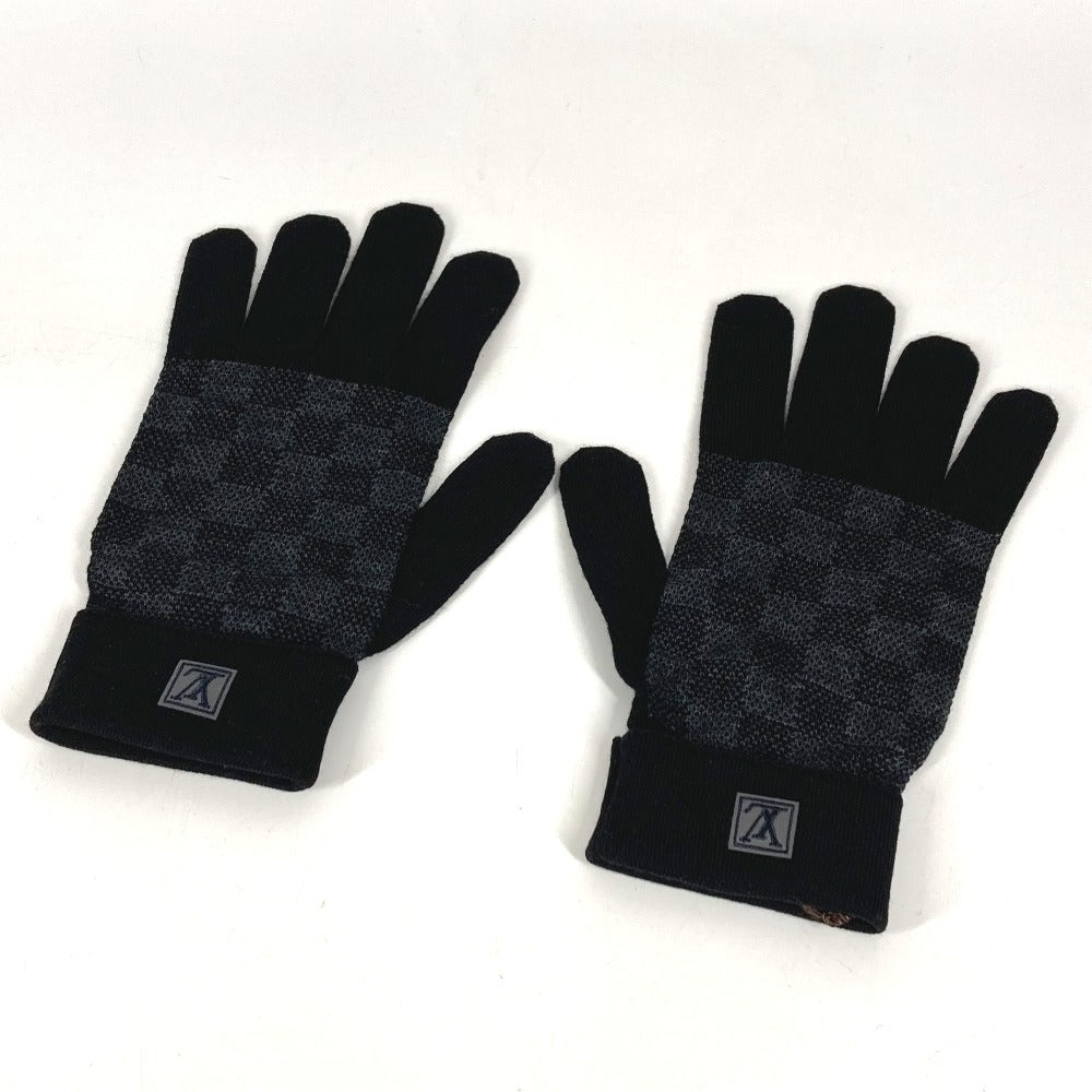 LOUIS VUITTON M70006 ダミエグラフィット ゴン・プティ ダミエ グローブ 手袋 ウール メンズ ブラック