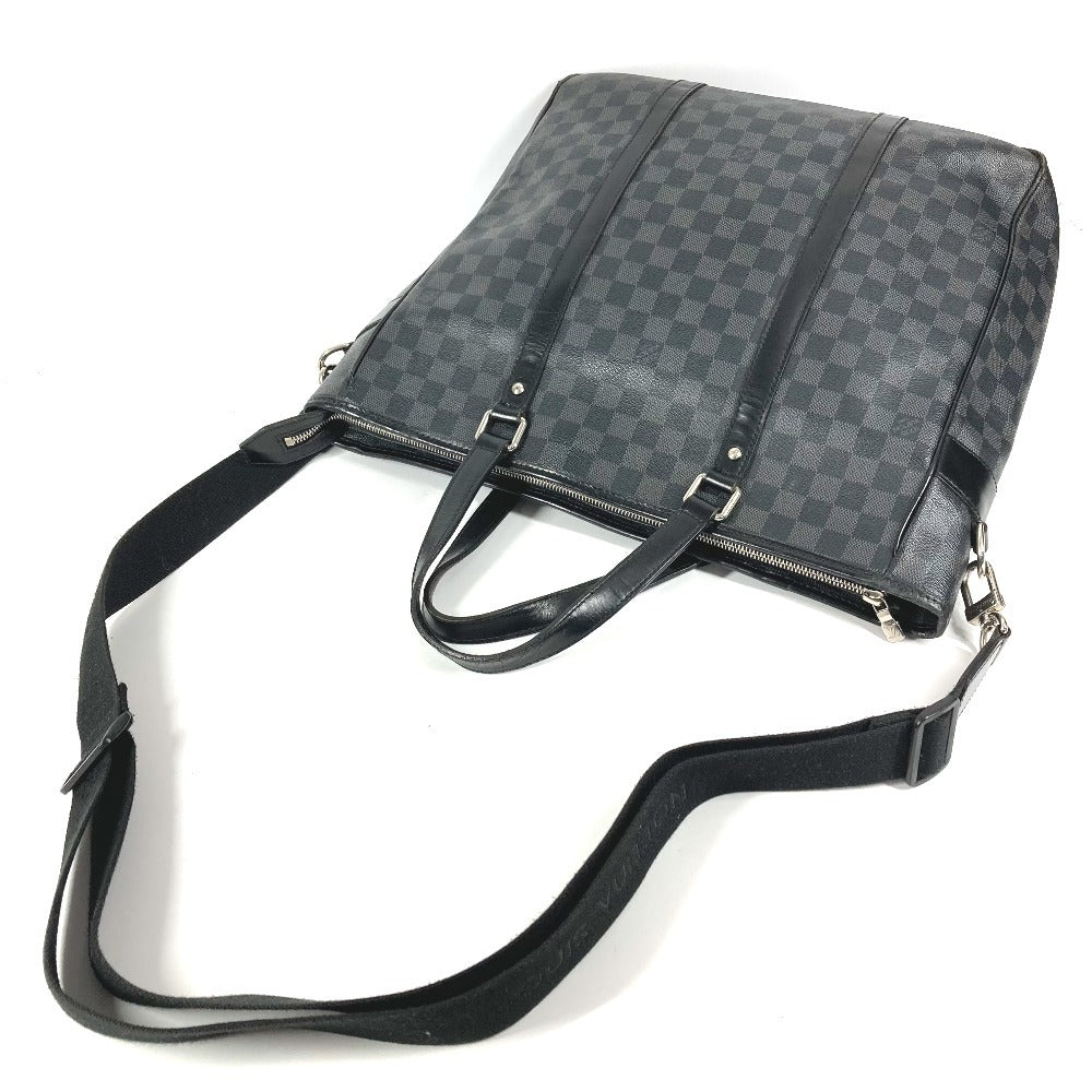 LOUIS VUITTON N51192 ダミエグラフィット タダオ トートバッグ 縦型 カバン 斜め掛け 2WAYバッグ ショルダーバッグ ダミエグラフィットキャンバス ユニセックス ブラック