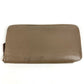 HERMES Azap Long Silk'In Wallet Long Wallet Round Fastener Long Wallet Epsom Unisex Etoupe Gray