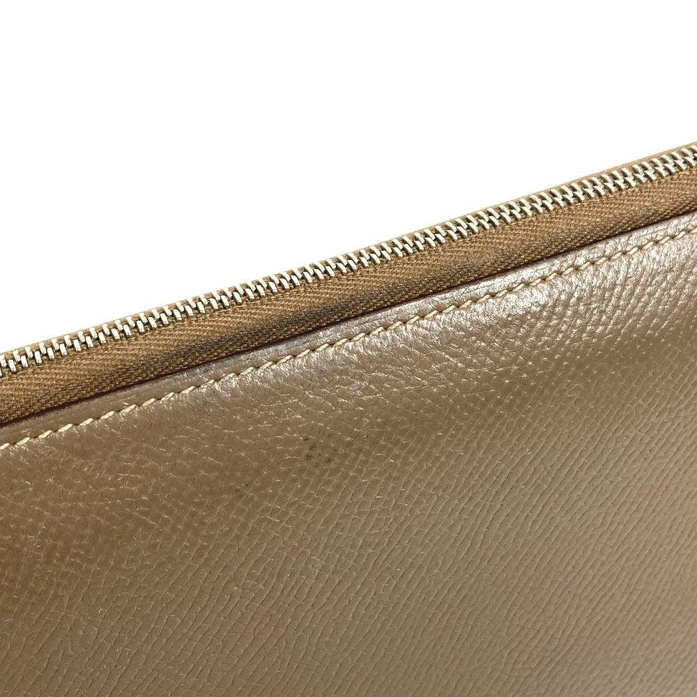 HERMES Azap Long Silk'In Wallet Long Wallet Round Fastener Long Wallet Epsom Unisex Etoupe Gray