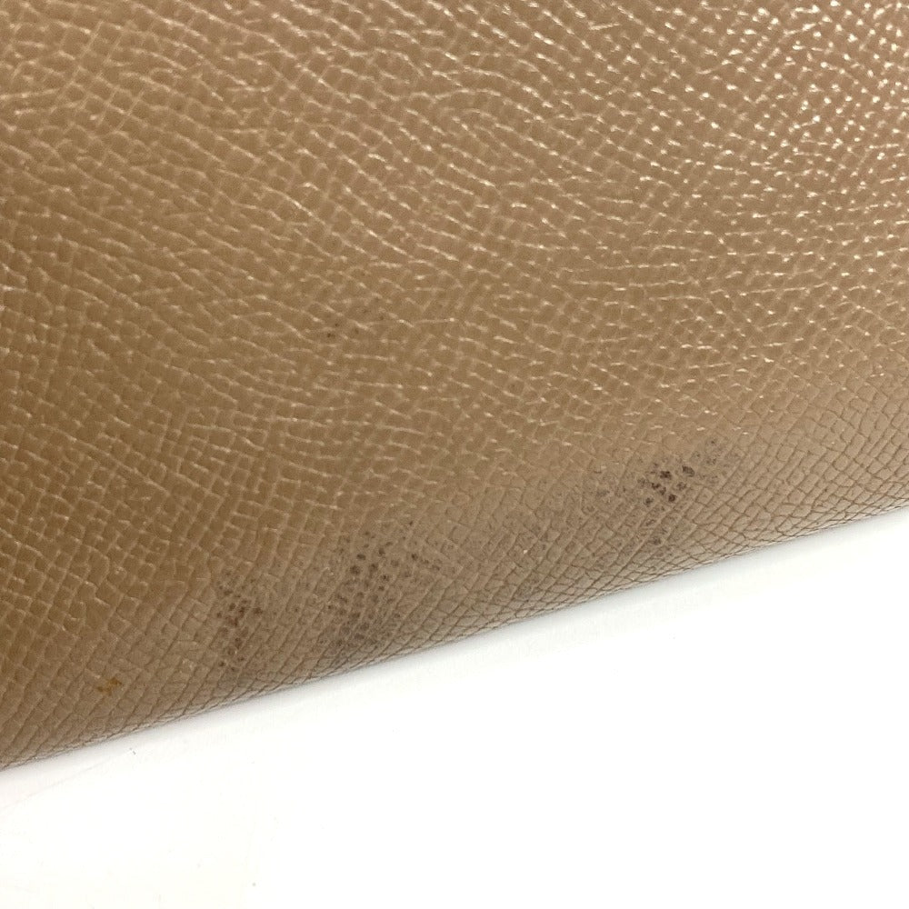 HERMES Azap Long Silk'In Wallet Long Wallet Round Fastener Long Wallet Epsom Unisex Etoupe Gray