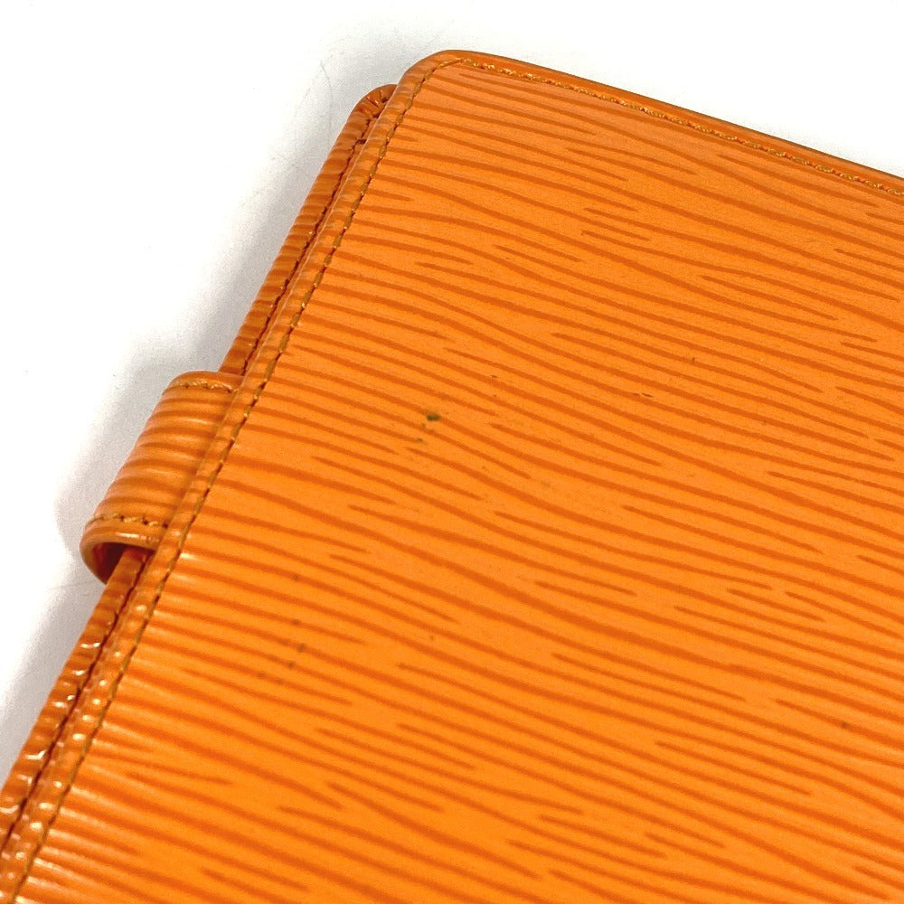 LOUIS VUITTON M6355H Epi Portefeuille Compact Compact Wallet กระเป๋าสตางค์ 2 พับ หนัง Epi Unisex ส้มแมนดาริน