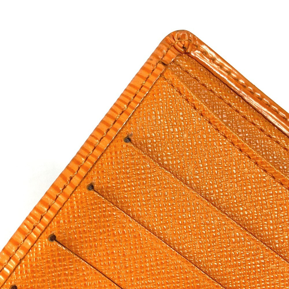 LOUIS VUITTON M6355H Epi Portefeuille Compact Compact Wallet กระเป๋าสตางค์ 2 พับ หนัง Epi Unisex ส้มแมนดาริน