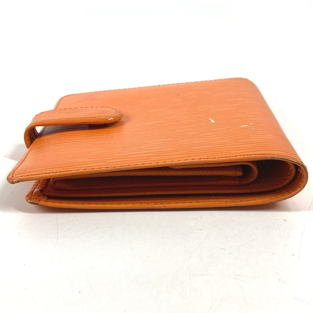 LOUIS VUITTON M6355H Epi Portefeuille Compact Compact Wallet กระเป๋าสตางค์ 2 พับ หนัง Epi Unisex ส้มแมนดาริน