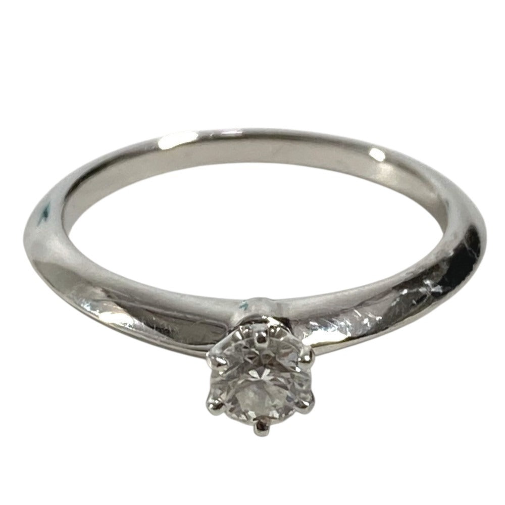 TIFFANY&Co. Platinum Solitaire Diamond 1pt 0.22ct Jewelry Accessory Ring Pt950 Women's Silver