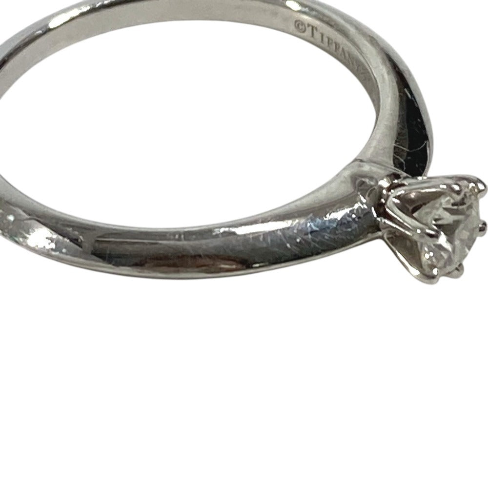 TIFFANY&Co. Platinum Solitaire Diamond 1pt 0.22ct Jewelry Accessory Ring Pt950 Women's Silver