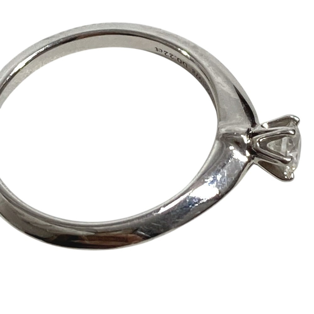 TIFFANY&Co. Platinum Solitaire Diamond 1pt 0.22ct Jewelry Accessory Ring Pt950 Women's Silver