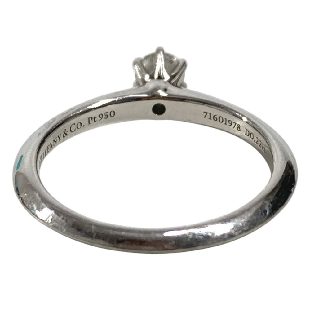 TIFFANY&Co. Platinum Solitaire Diamond 1pt 0.22ct Jewelry Accessory Ring Pt950 Women's Silver