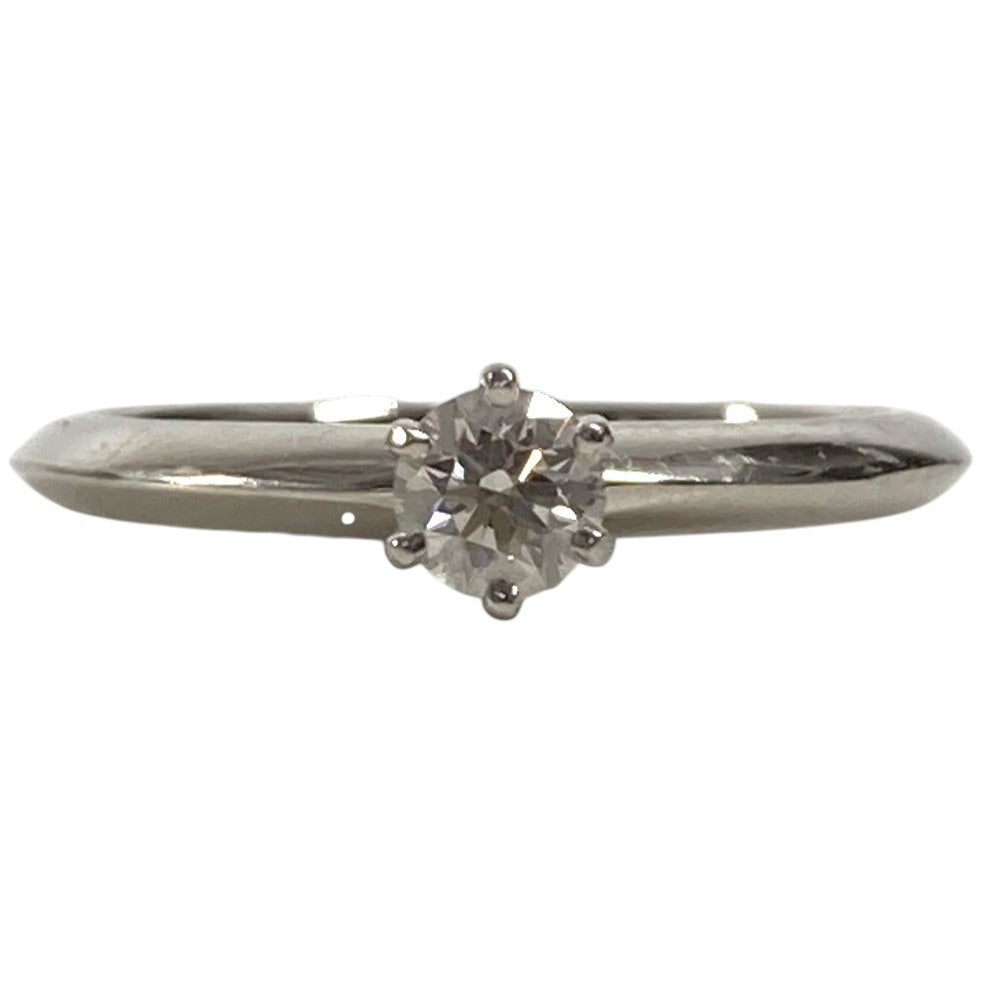 TIFFANY&Co. Platinum Solitaire Diamond 1pt 0.22ct Jewelry Accessory Ring Pt950 Women's Silver