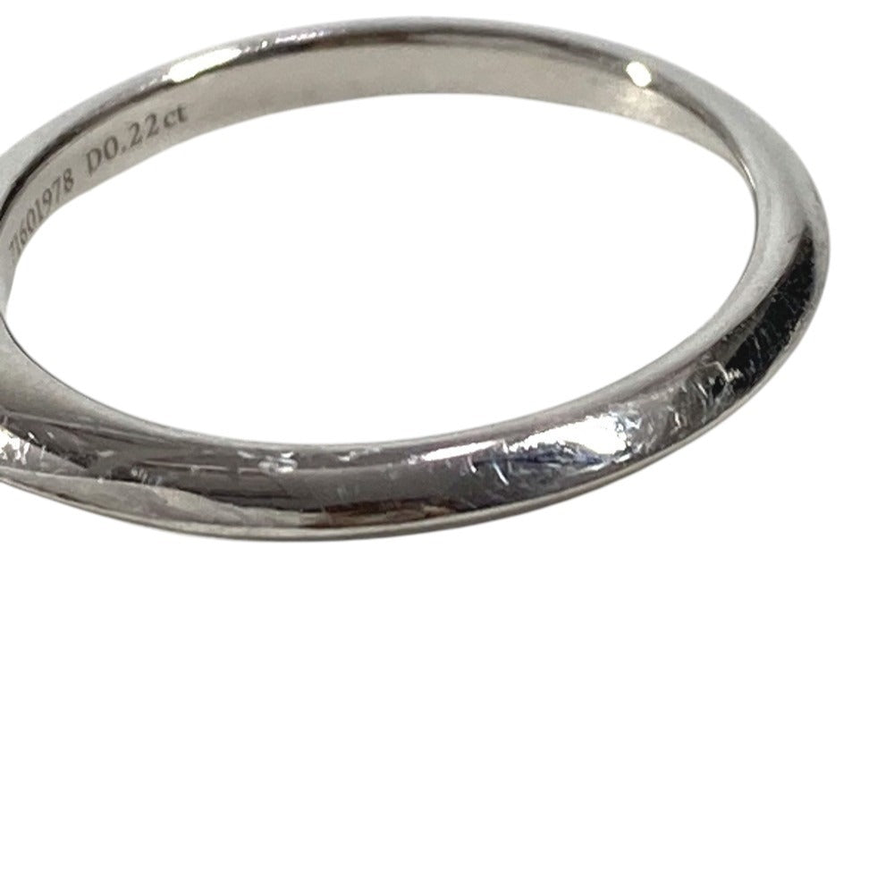 TIFFANY&Co. Platinum Solitaire Diamond 1pt 0.22ct Jewelry Accessory Ring Pt950 Women's Silver