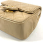 CHANEL Quilted CC Coco Mark Logo Mini Mini Matelasse Bag Pouch Bag Charm Key Holder Handbag Lambskin Unisex Beige