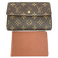 LOUIS VUITTON M61202 Monogram Portefeuille Tresor Etui Papier Long Wallet Flap Trifold Wallet Monogram Canvas Unisex Brown