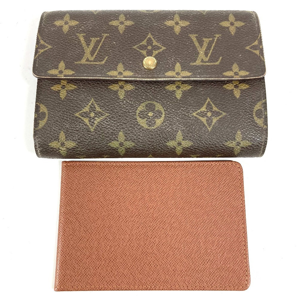 LOUIS VUITTON M61202 Monogram Portefeuille Tresor Etui Papier Long Wallet Flap Trifold Wallet Monogram Canvas Unisex Brown