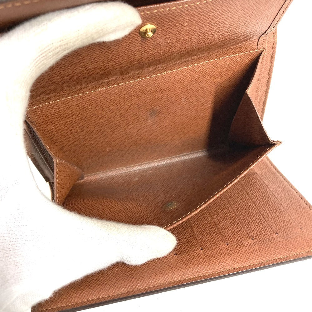 LOUIS VUITTON M61202 Monogram Portefeuille Tresor Etui Papier Long Wallet Flap Trifold Wallet Monogram Canvas Unisex Brown