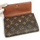 LOUIS VUITTON M61202 Monogram Portefeuille Tresor Etui Papier Long Wallet Flap Trifold Wallet Monogram Canvas Unisex Brown