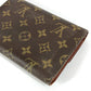 LOUIS VUITTON M61202 Monogram Portefeuille Tresor Etui Papier Long Wallet Flap Trifold Wallet Monogram Canvas Unisex Brown