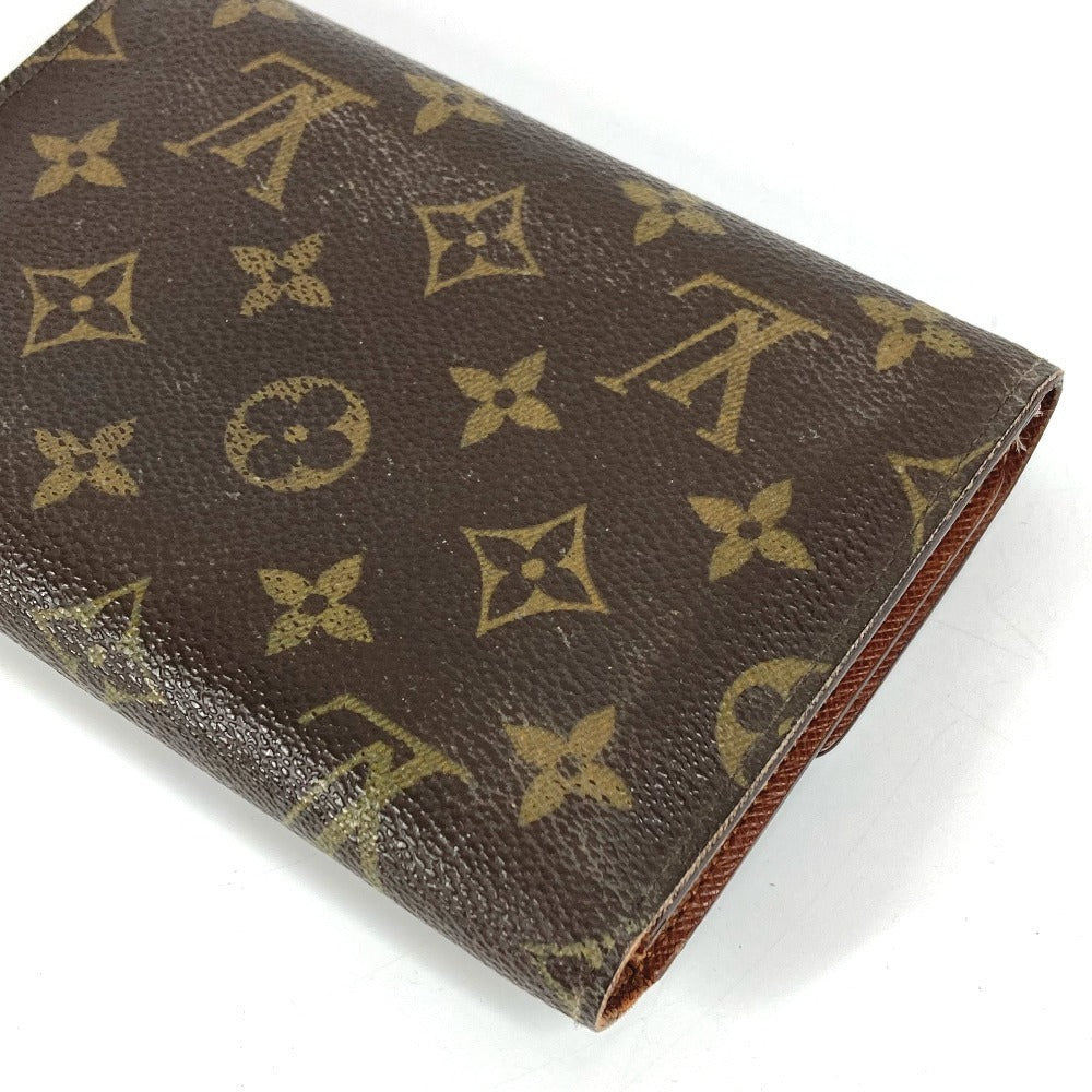 LOUIS VUITTON M61202 Monogram Portefeuille Tresor Etui Papier Long Wallet Flap Trifold Wallet Monogram Canvas Unisex Brown