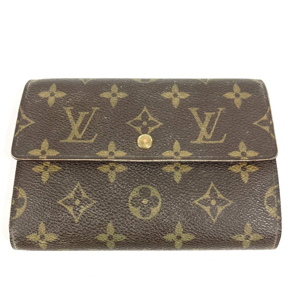 LOUIS VUITTON M61202 Monogram Portefeuille Tresor Etui Papier Long Wallet Flap Trifold Wallet Monogram Canvas Unisex Brown