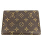 LOUIS VUITTON M61202 Monogram Portefeuille Tresor Etui Papier Long Wallet Flap Trifold Wallet Monogram Canvas Unisex Brown