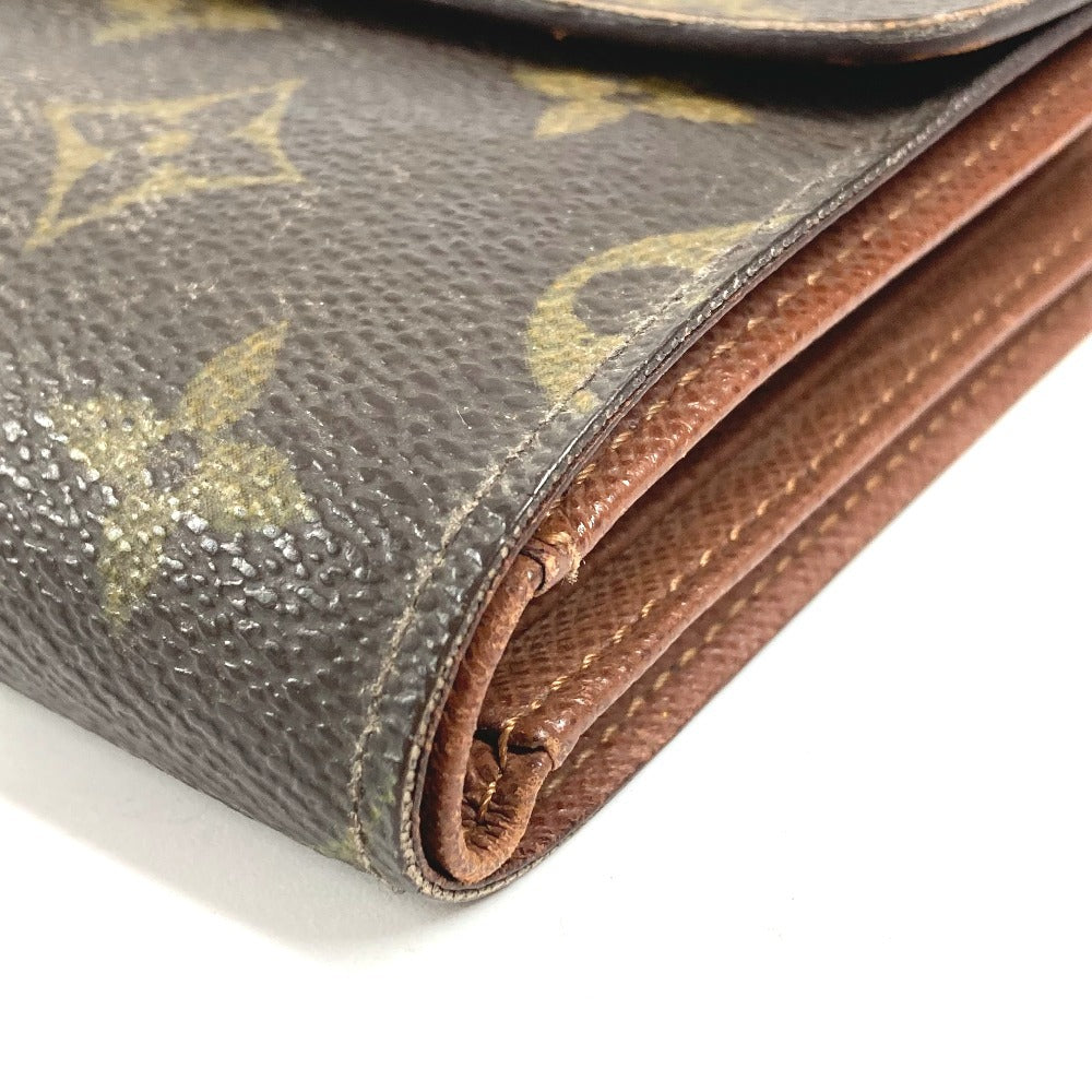 LOUIS VUITTON M61202 Monogram Portefeuille Tresor Etui Papier Long Wallet Flap Trifold Wallet Monogram Canvas Unisex Brown