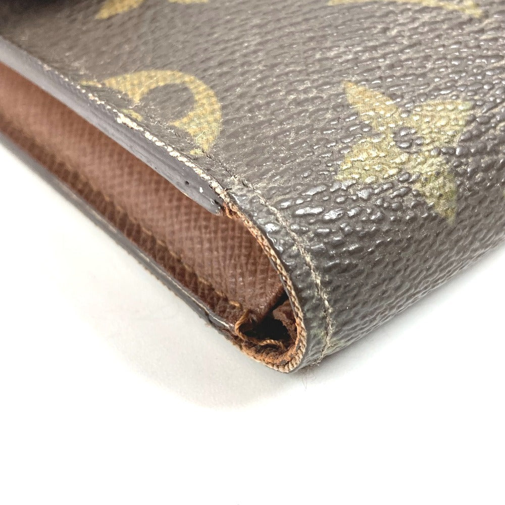 LOUIS VUITTON M61202 Monogram Portefeuille Tresor Etui Papier Long Wallet Flap Trifold Wallet Monogram Canvas Unisex Brown