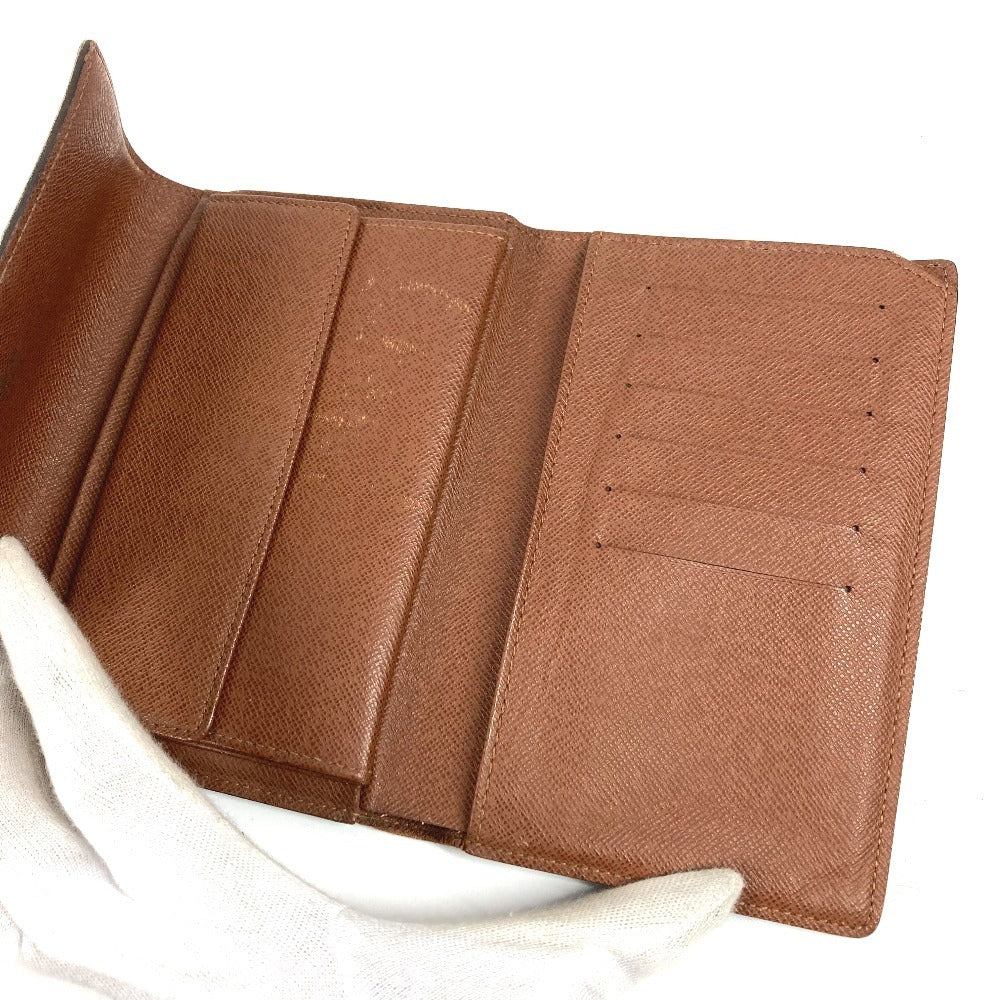 LOUIS VUITTON M61202 Monogram Portefeuille Tresor Etui Papier Long Wallet Flap Trifold Wallet Monogram Canvas Unisex Brown