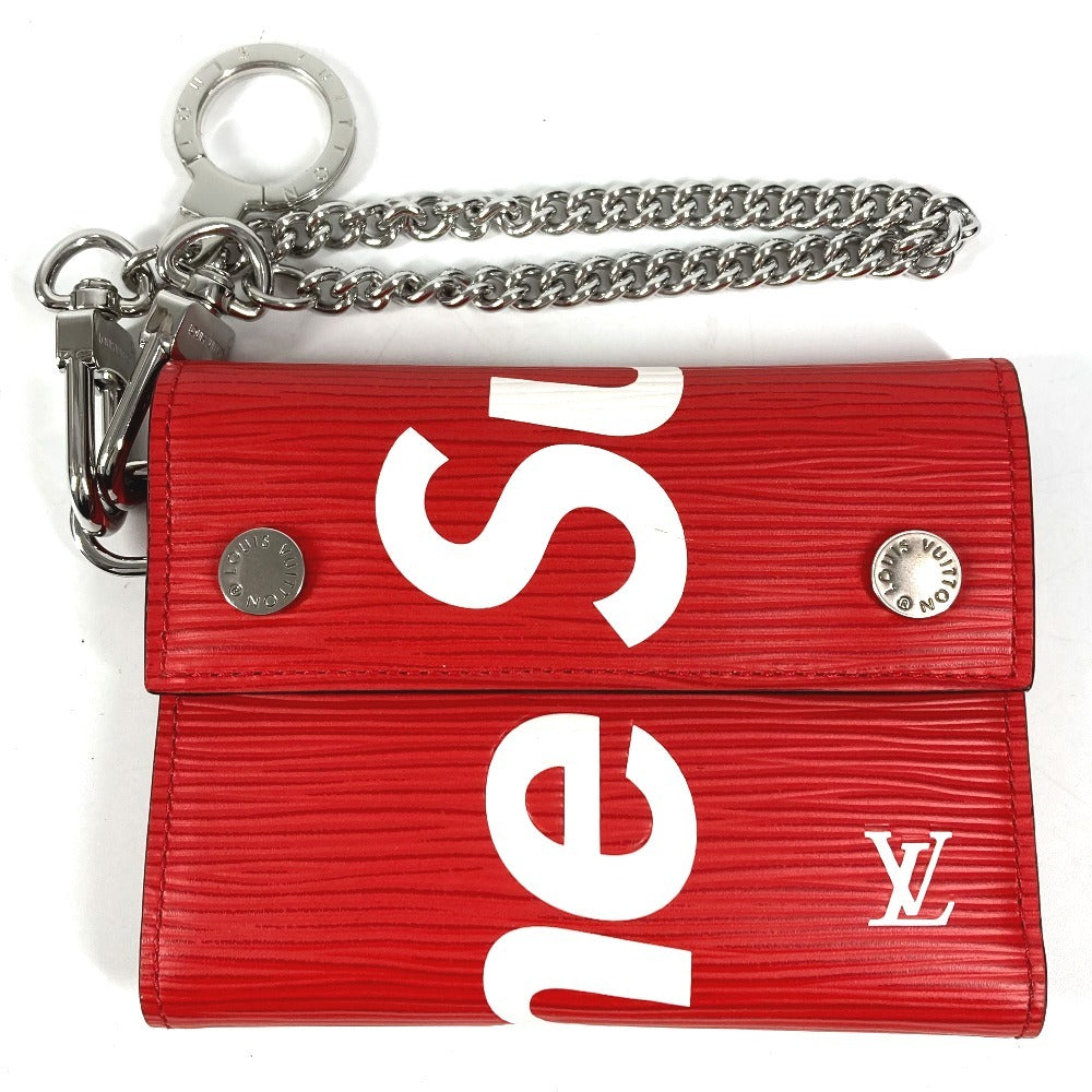 LOUIS VUITTON M67755 Epi Supreme Collaboration CH.CP Wallet Chain Wallet Compact Wallet Trifold Wallet Epi Leather Unisex Red