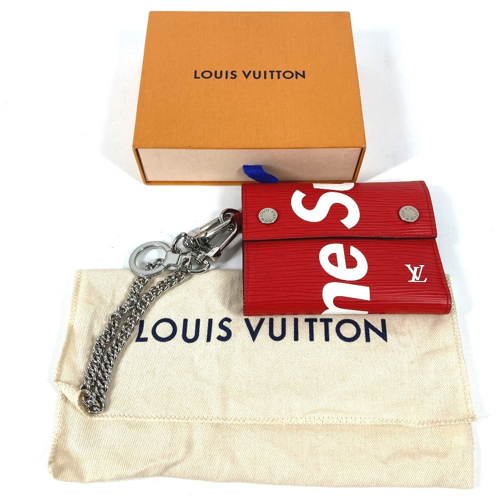 LOUIS VUITTON M67755 Epi Supreme Collaboration CH.CP Wallet Chain Wallet Compact Wallet Trifold Wallet Epi Leather Unisex Red