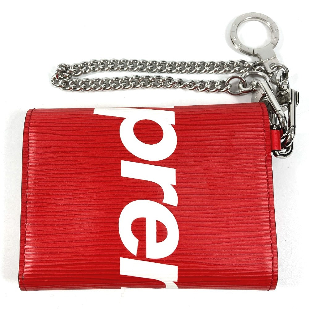 LOUIS VUITTON M67755 Epi Supreme Collaboration CH.CP Wallet Chain Wallet Compact Wallet Trifold Wallet Epi Leather Unisex Red