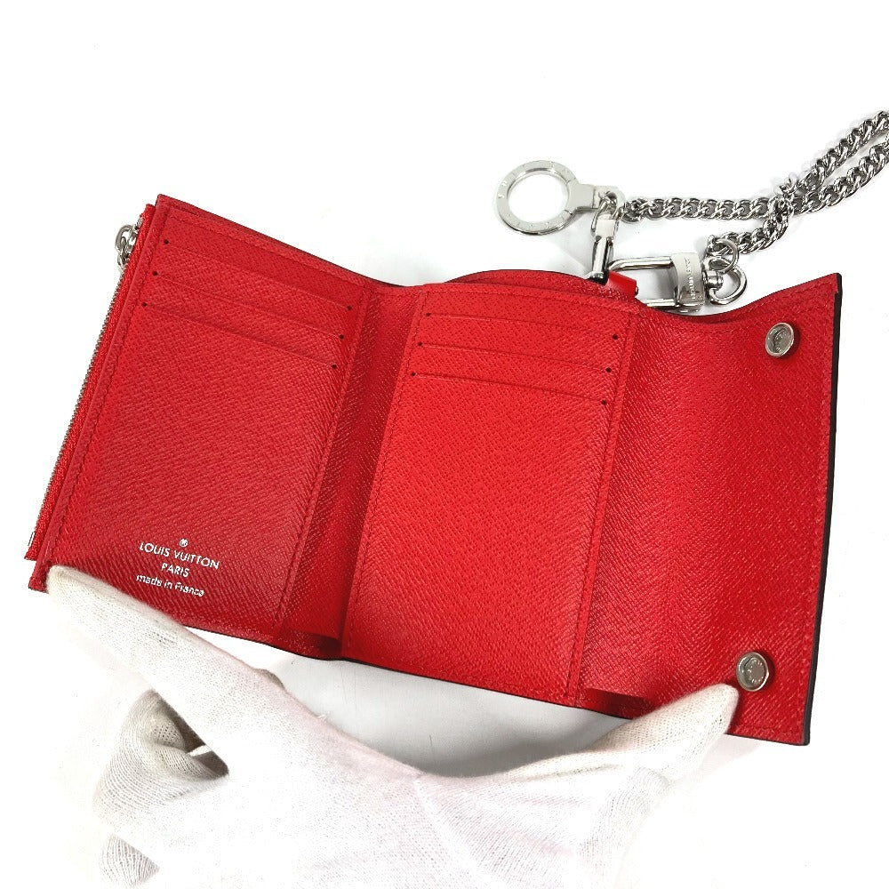 LOUIS VUITTON M67755 Epi Supreme Collaboration CH.CP Wallet Chain Wallet Compact Wallet Trifold Wallet Epi Leather Unisex Red