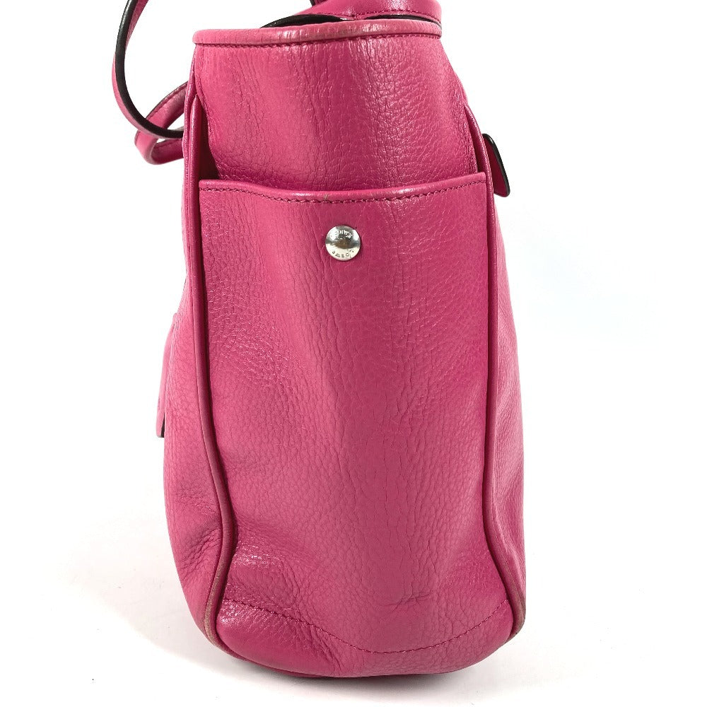 LOEWE Logo Heritage Tote Bag Shoulder Bag Leather Unisex Pink