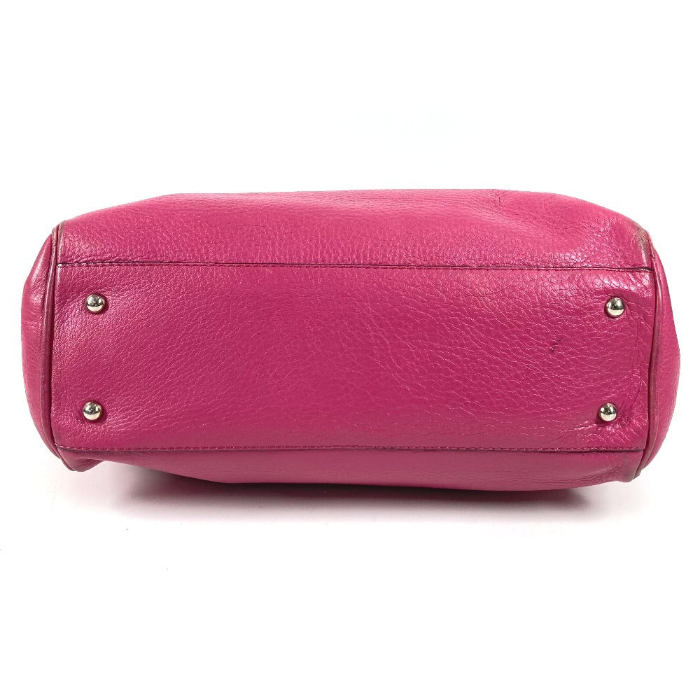 LOEWE Logo Heritage Tote Bag Shoulder Bag Leather Unisex Pink