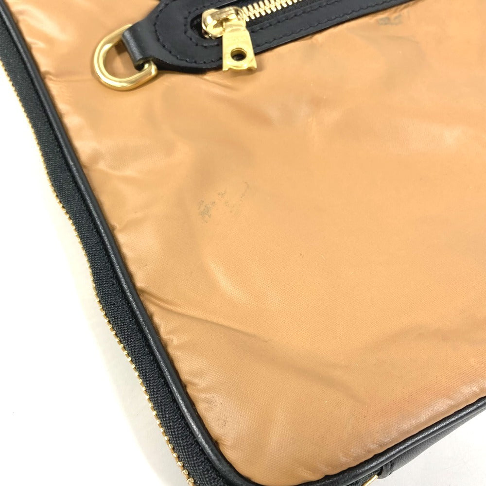 HUNTING WORLD Business Bag Laptop Case PC Logo Bag Tote Bag Document Bag Bicolor Handbag BATTUE CLOTH Unisex Beige