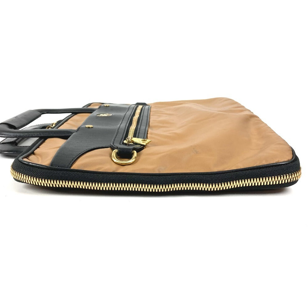 HUNTING WORLD Business Bag Laptop Case PC Logo Bag Tote Bag Document Bag Bicolor Handbag BATTUE CLOTH Unisex Beige