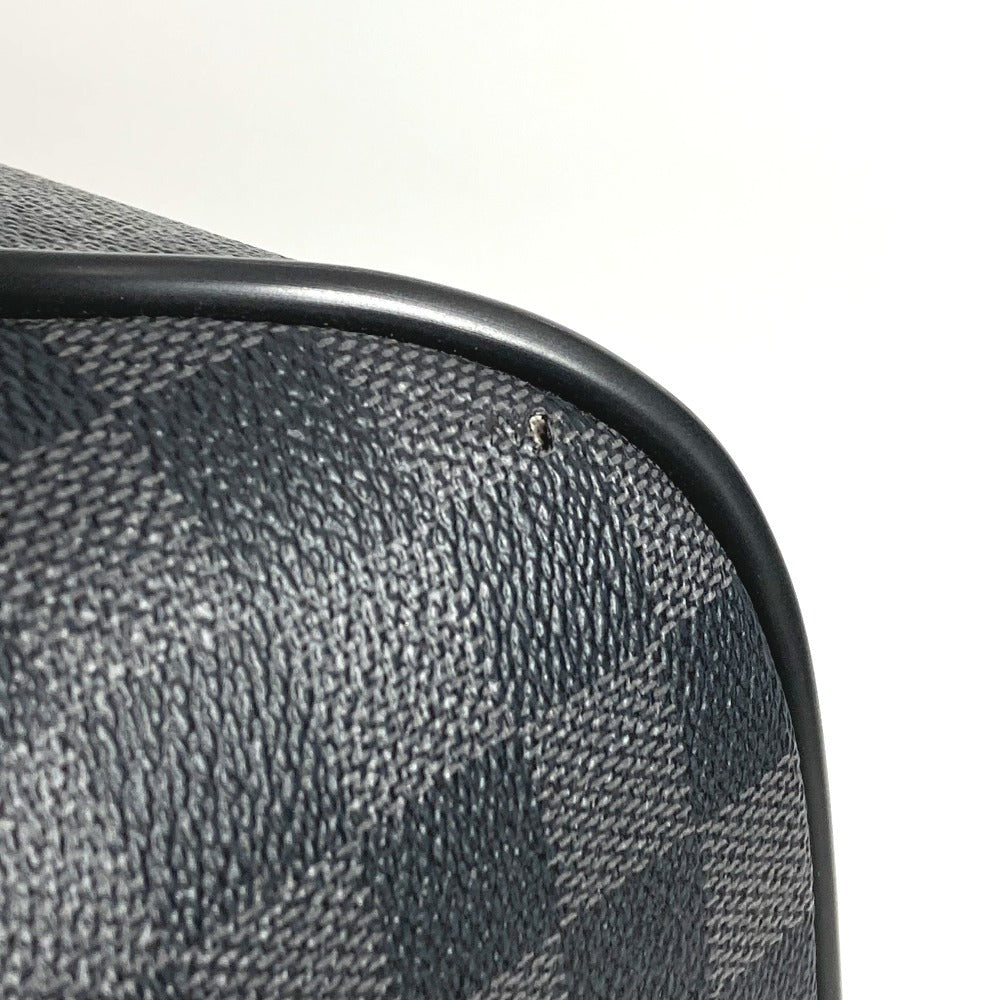 LOUIS VUITTON N23206 Damier Graphite Pilot Case 2-Wheel Suitcase Travel Bag Carry-On Damier Graphite Canvas Unisex Black