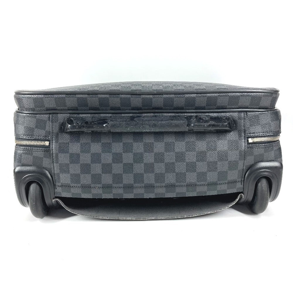 LOUIS VUITTON N23206 Damier Graphite Pilot Case 2-Wheel Suitcase Travel Bag Carry-On Damier Graphite Canvas Unisex Black