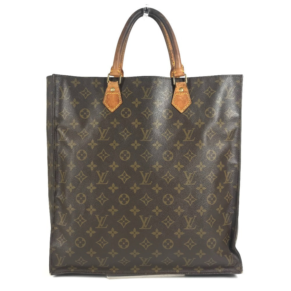 LOUIS VUITTON M51140 Monogram Sac Plat Tote Bag, Vertical Tote Handbag, Monogram Canvas, Unisex, Brown